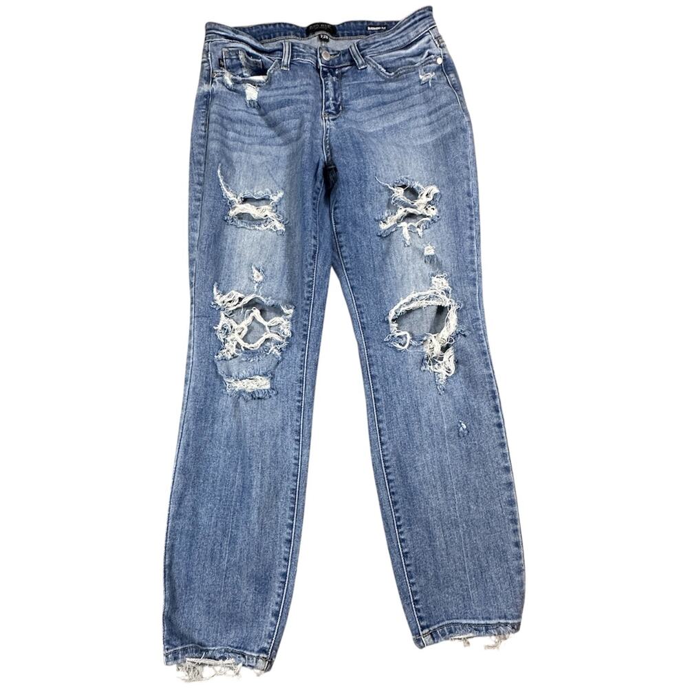 Judy Blue Ripped Boyfriend Fit Jeans Size 7/28
